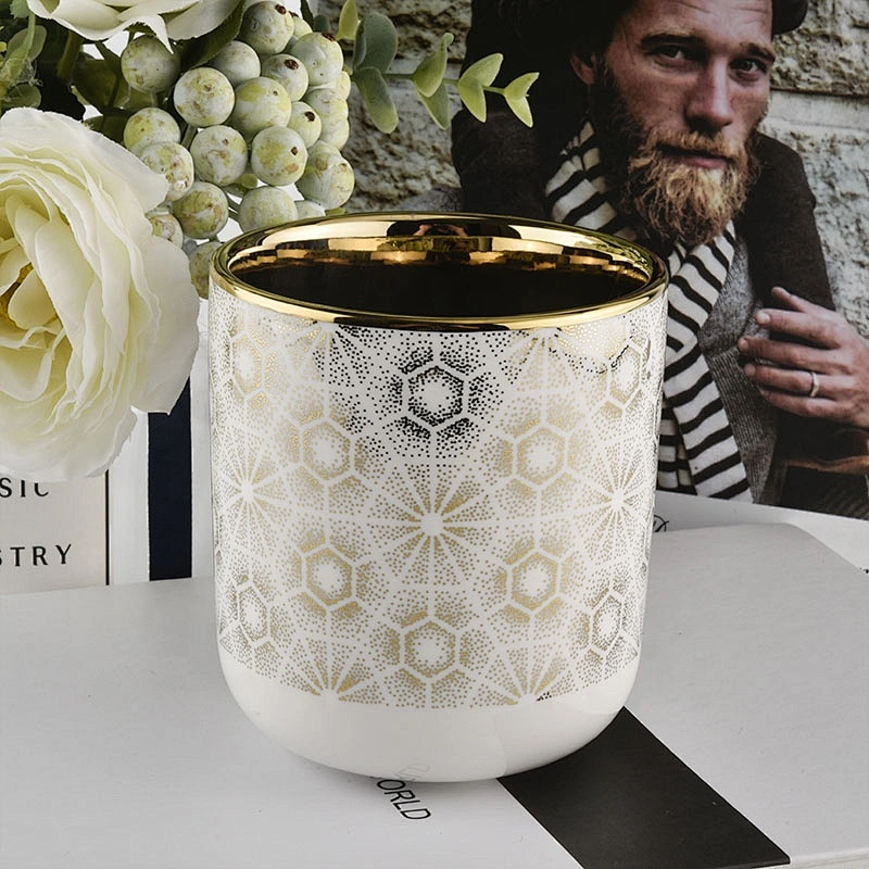 decorative ceramic candle jars for Christmas