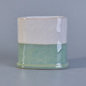 Square candle holders in ceramic scented candle jar home decor