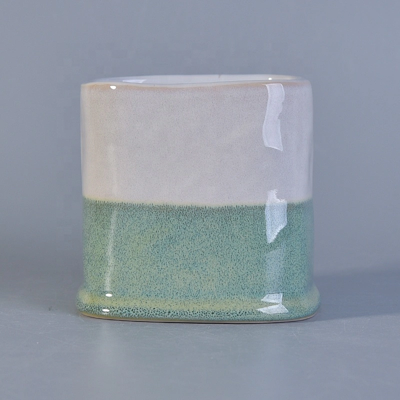Square candle holders in ceramic scented candle jar home decor