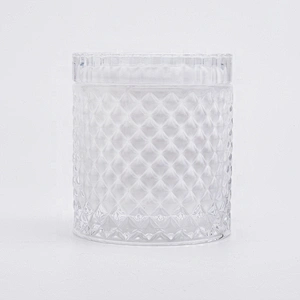 9oz White Glass Candle Vessels with Glass Lids Home Decor Wholesales