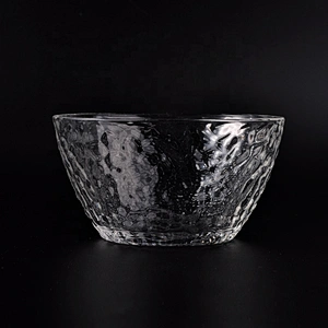 Beaten Clear Glass Candle Holder Glass Bowl Home Decor Wholesales