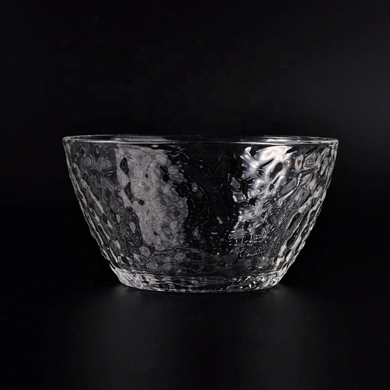 Beaten Clear Glass Candle Holder Glass Bowl Home Decor Wholesales