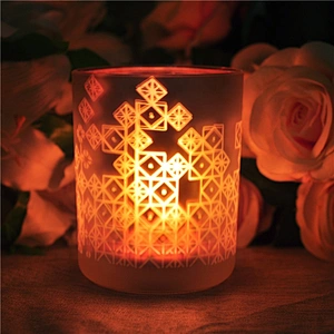 10oz Customized frosted mercury Glass aroma candle holder