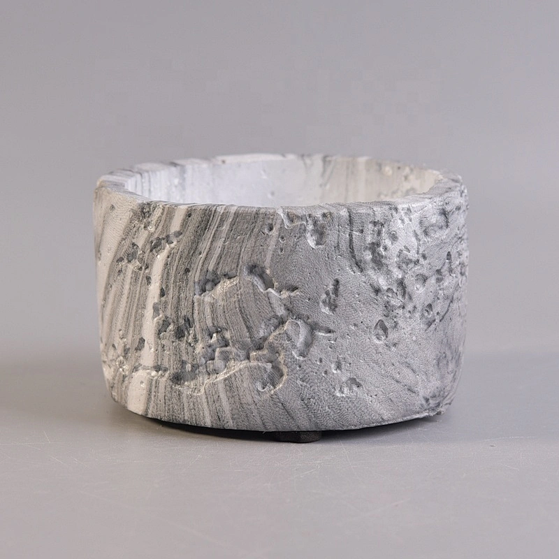 Customized concrete candle vessel for home decor