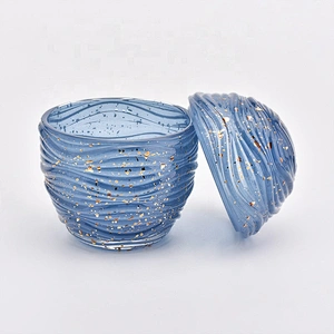 egg shaped glass candle container with lid,  nice gift home decor candle holder