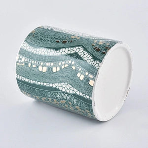 10oz luxury custom white ceramic candle holder vessels