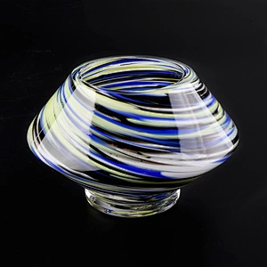 multicolored glossy glass container for candles wholesales