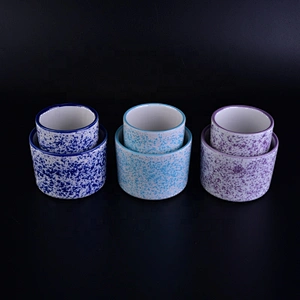 10oz vintage tealight candle container ceramic