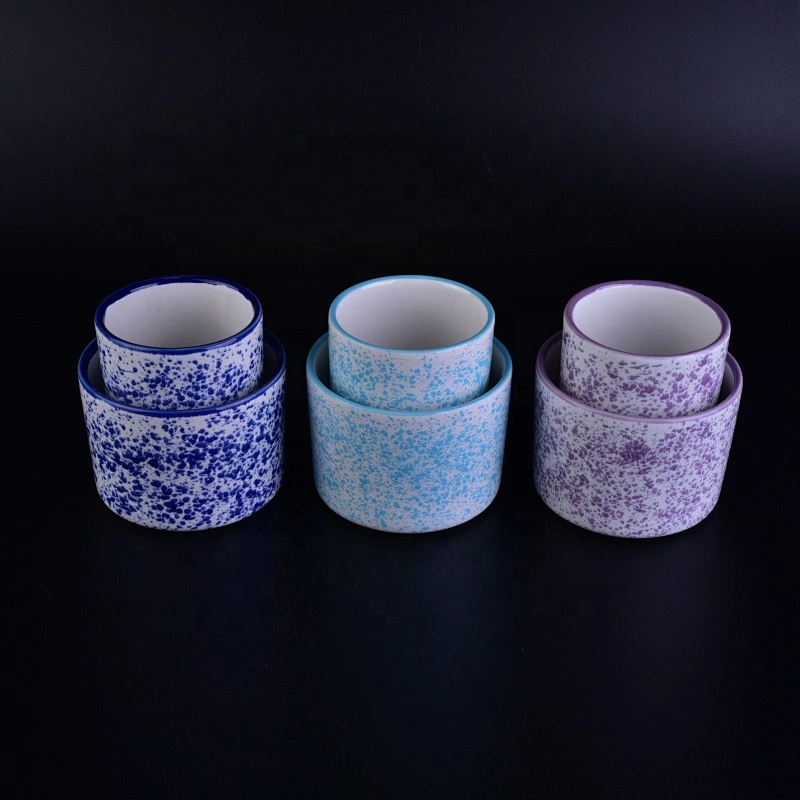 10oz vintage tealight candle container ceramic
