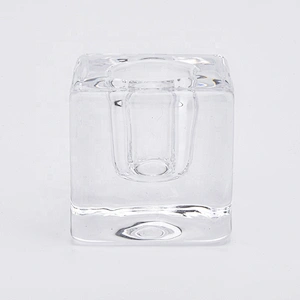 Transparent mini crystal glass tealight candle jars for wedding