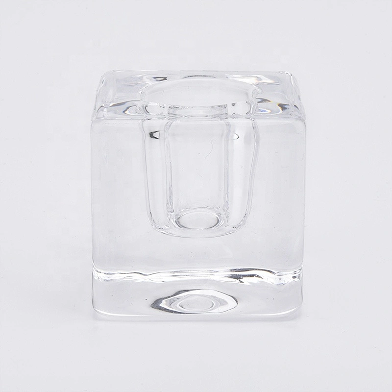 Transparent mini crystal glass tealight candle jars for wedding
