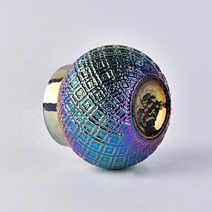 Luxury electroplating bowl candle container votive glass lid candle holder home decor factory