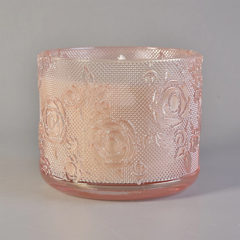 Sunny large decorative empty luxury scented rose 11oz candle jar