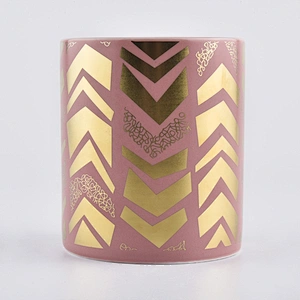 Wholesales 8oz 10oz custom logo pink porcelain ceramic candle holders