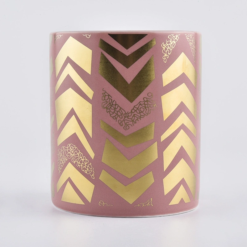 Wholesales 8oz 10oz custom logo pink porcelain ceramic candle holders