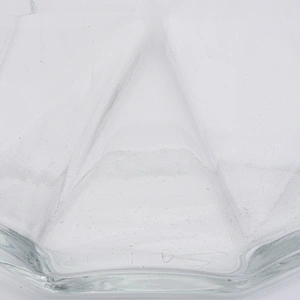 Irregular Geometric Clear Glass Candle Vessel Home Decor Wholesales