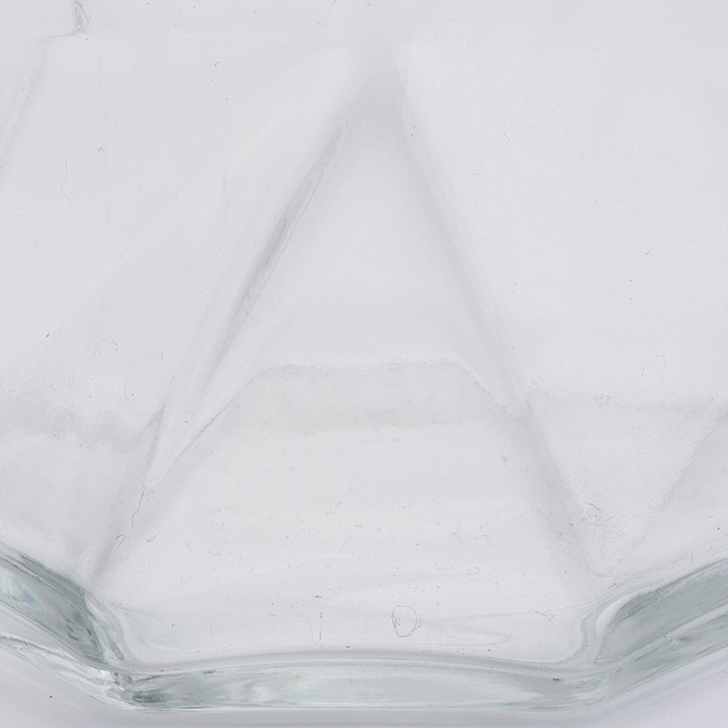 Irregular Geometric Clear Glass Candle Vessel Home Decor Wholesales