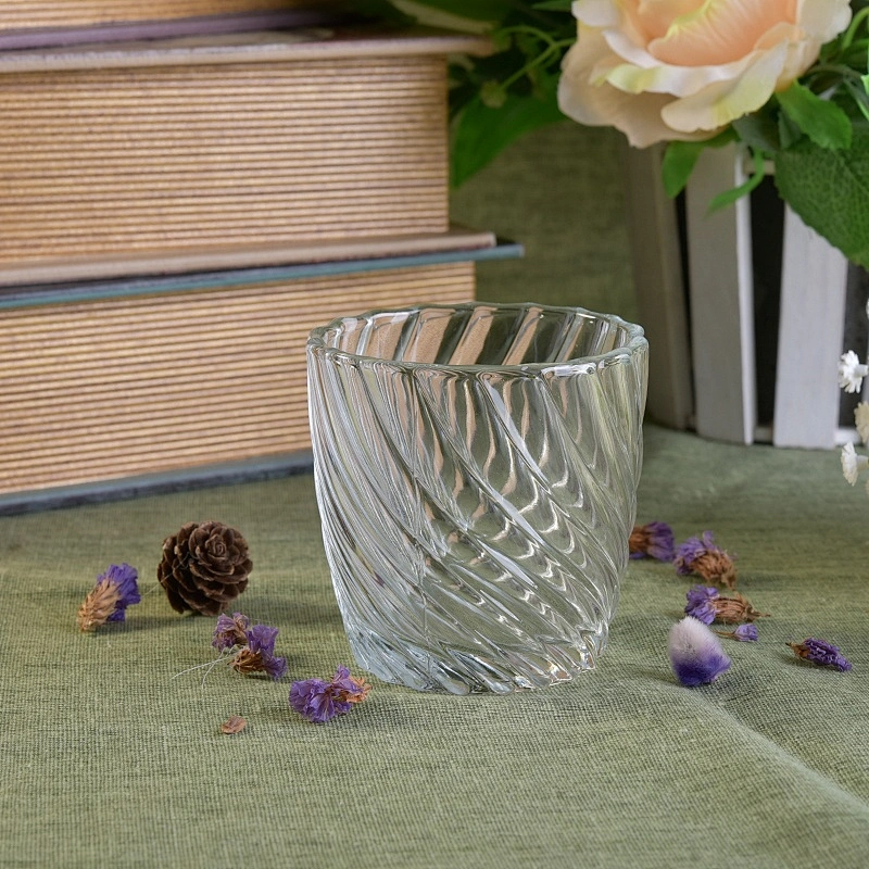 Clear soy wax Glass Candle holder home Decor