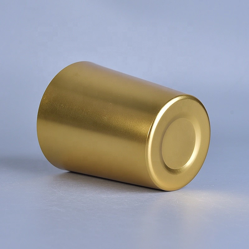 12oz Matte Gold Metal Candle Jars Aluminum Candle Container for Soy Wax Home Decor