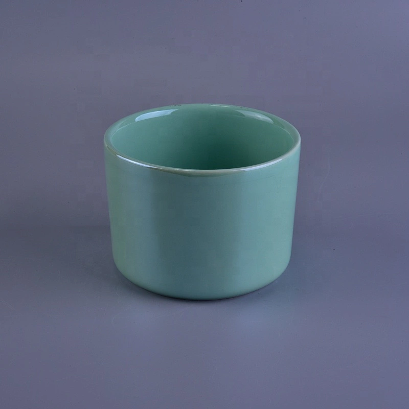 Pearl Glazed Ceramic Candle Holders in Solid Colors Home Decor