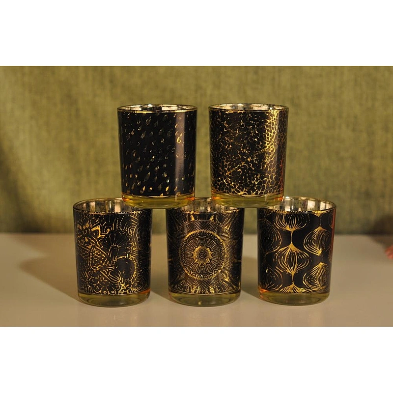 6oz Silver Mercury Glass Candle Holders Home Decor Wholesales