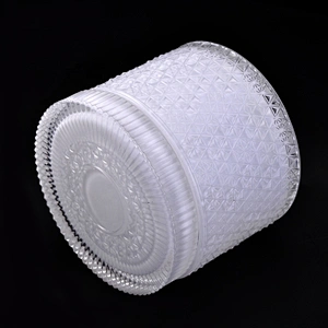 10oz 20oz Wholesales tea light white luxury glass candle holder with lids