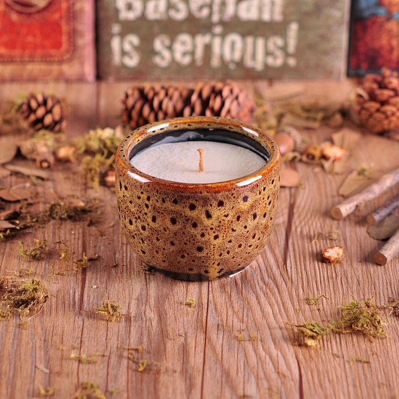 8oz 10oz Wholesale amber tea light ceramic candle jar