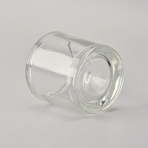 votive candle holder thick wall clear small candle jar 3oz