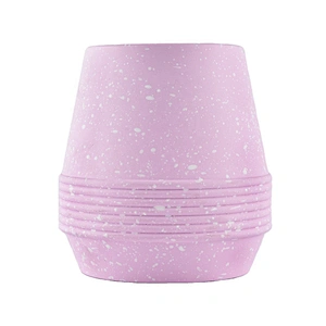 8oz pink decorative concrete candle jars