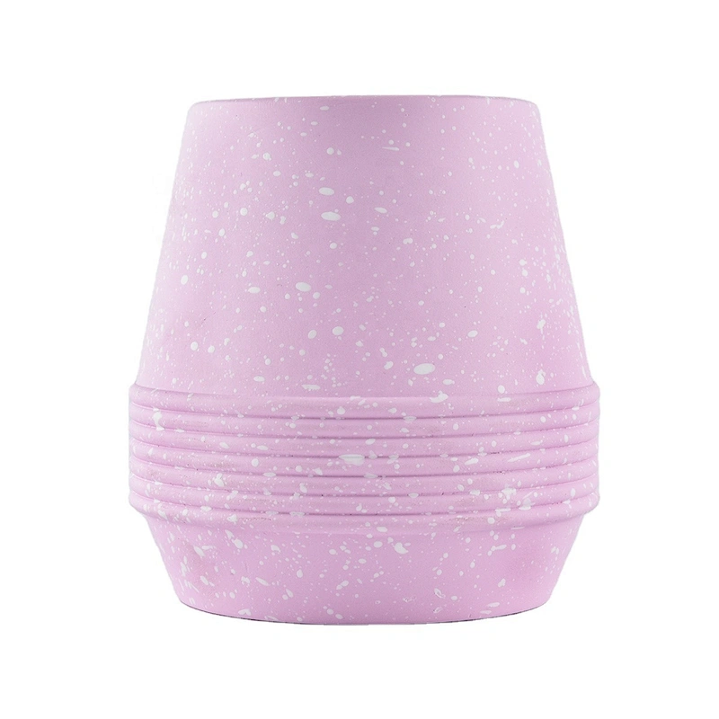 8oz pink decorative concrete candle jars
