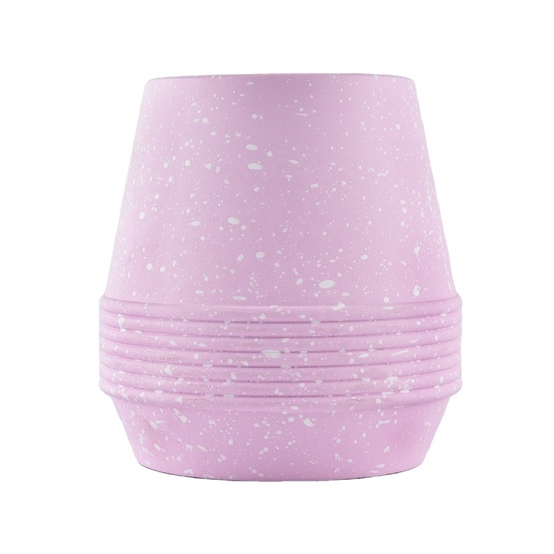 Wholesales custom recycled Handmade pink cement candle jars