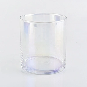 Transparent customized candle vessel glass candle jar wedding decoration in bulk