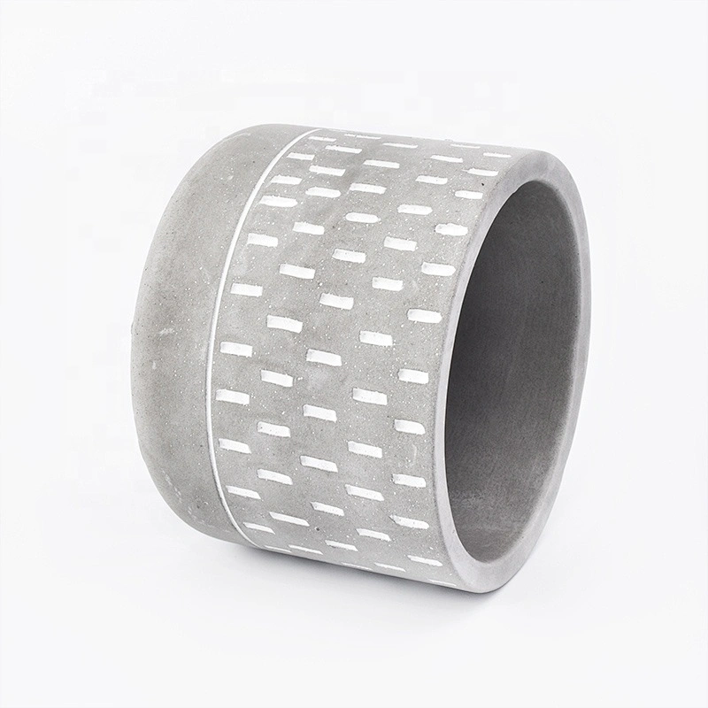 400ml grey cement candle holders spot patterncandle tin home decoration