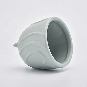 Vintage ceramic candle containers heart pattern candle holder wedding decoration