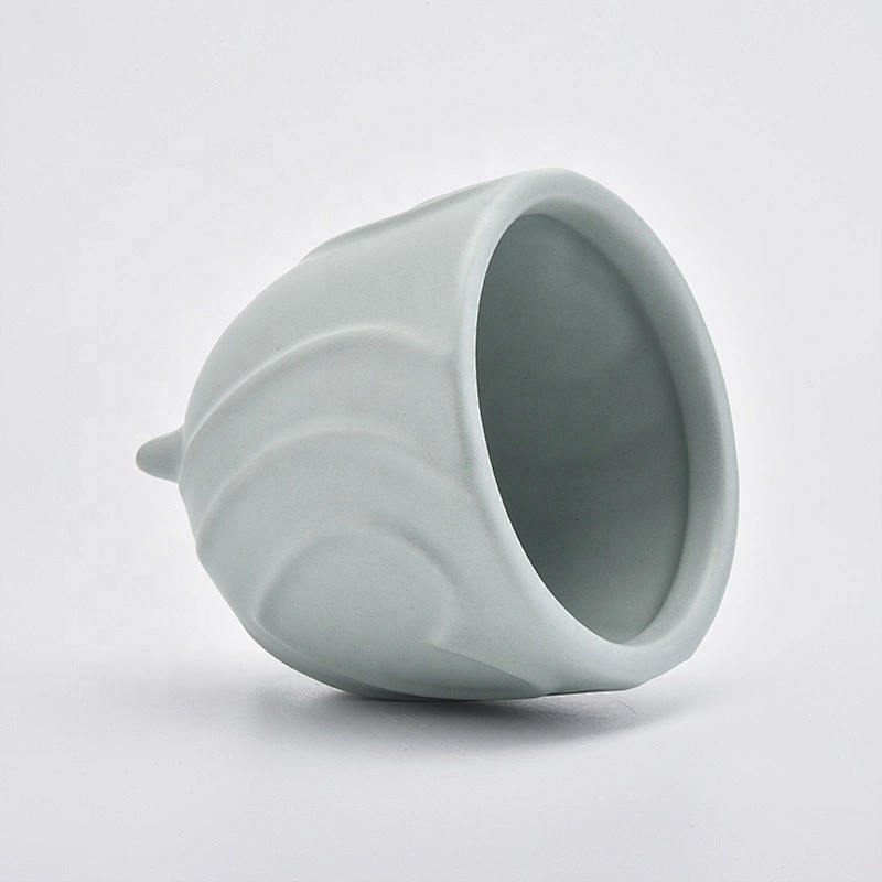 Vintage ceramic candle containers heart pattern candle holder wedding decoration