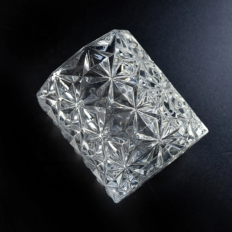 250ml Clear embossed Glass Candle holder  home Decor