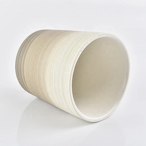 Matte blown glazed ceramic candle jars