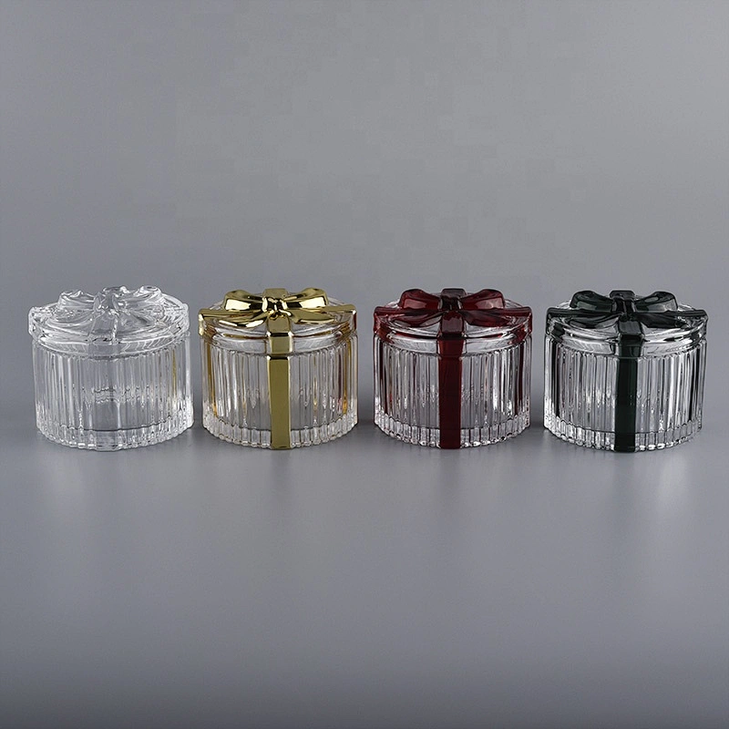 Sunny empty crystal luxury Glass candle jar with lid 10oz 16oz
