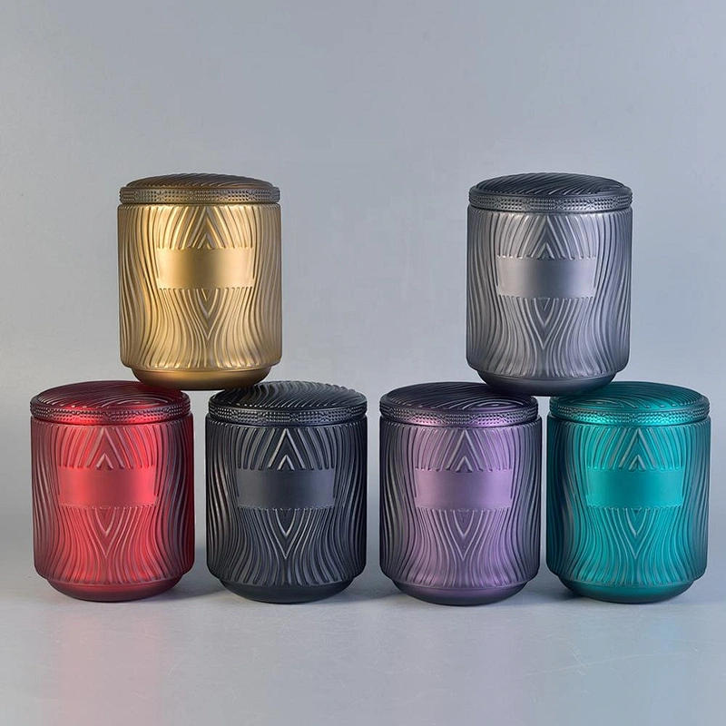 Sunny Glassware unique design glass candle holders with lid