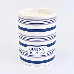 Luxury printed empty ceramic candle jar wholesales