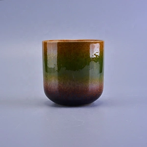 Customized ceramic candle containers iridescent scented candle holders 400ml