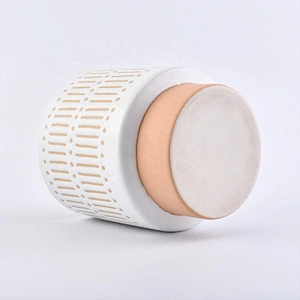 10oz Custom standing ceramic candle jars wholesales