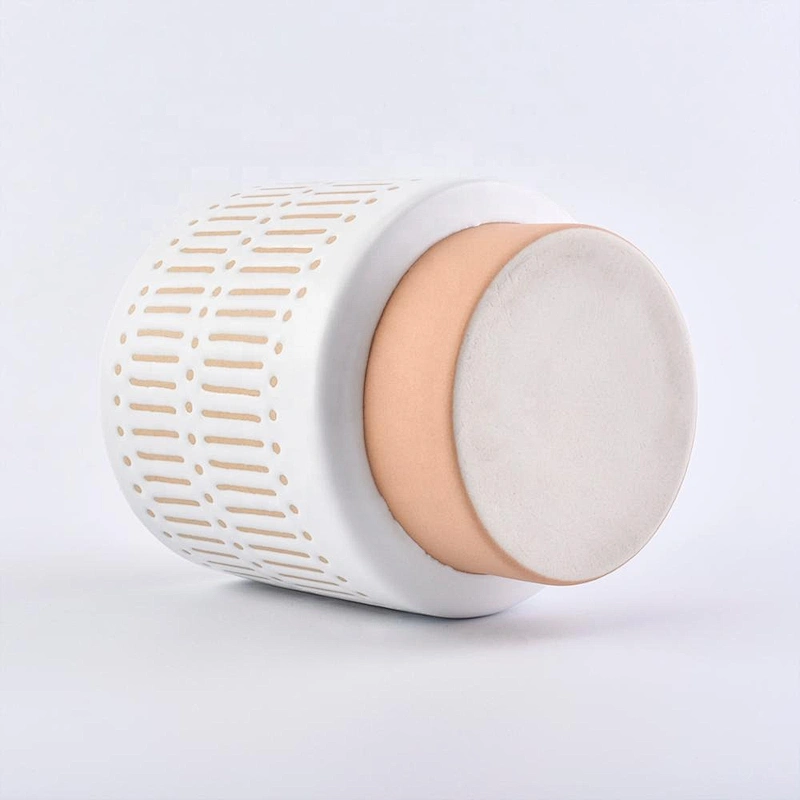 10oz Custom standing ceramic candle jars wholesales