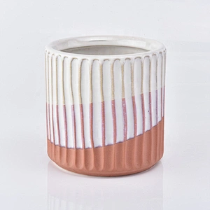Cylinder Frosted ceramic candle container votive candle vessel wedding centerpieces