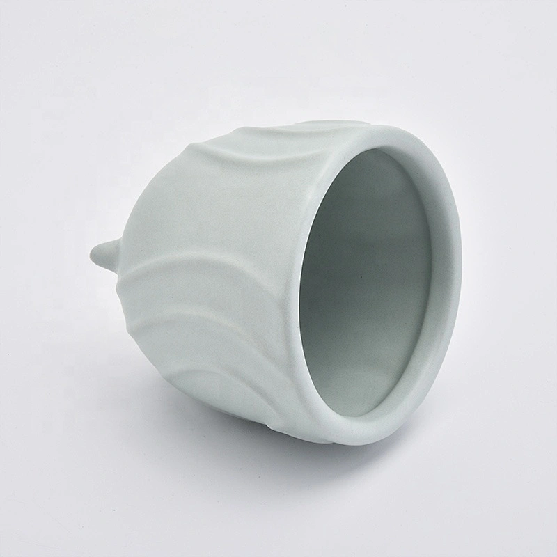 Vintage ceramic candle containers heart pattern candle holder wedding decoration