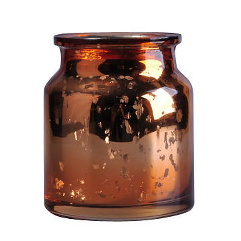 Amber decorative candle glass container home decor