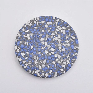 Custom round concrete cement lid cover for candle holder