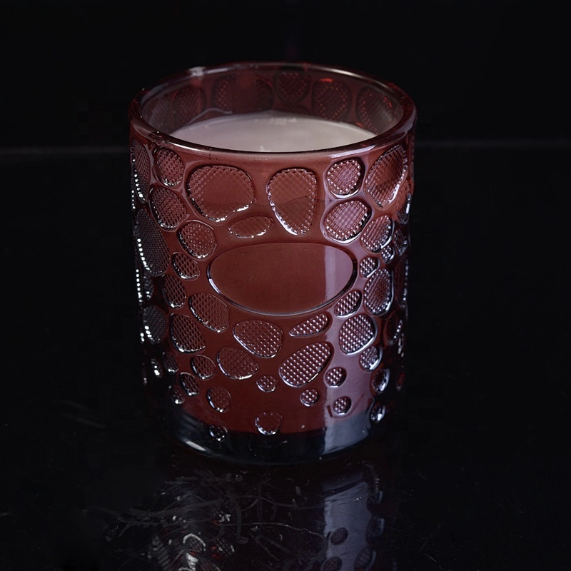 Unique personalised cylinder empty scented candle glass jars 16oz
