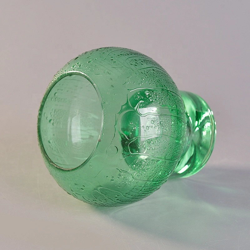 450ml Wholesales green candle container glass candle stand