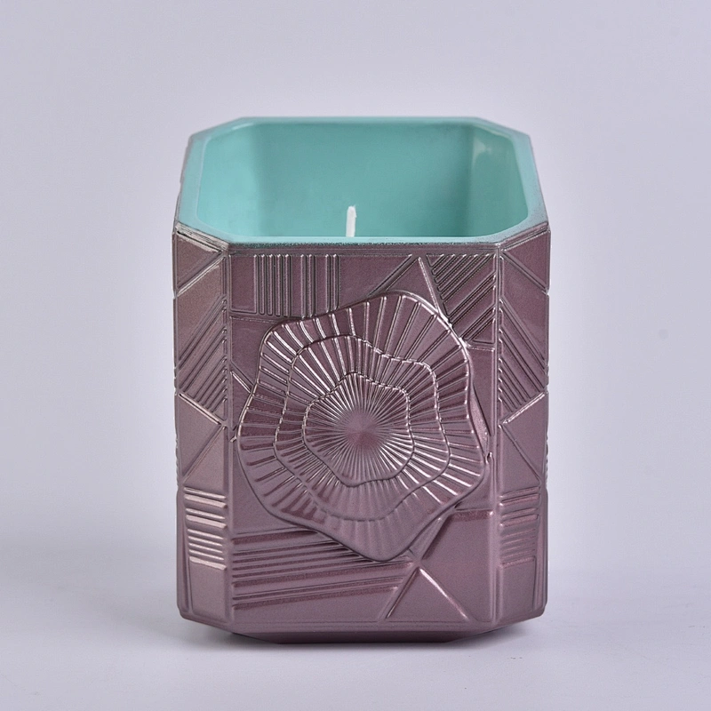 Sunny new design custom square votive Glass candle jar vessels